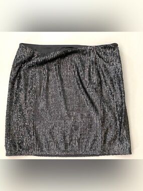 Susana Monaco Skirt Gray Allover Sequin Mini Skirt Size 2